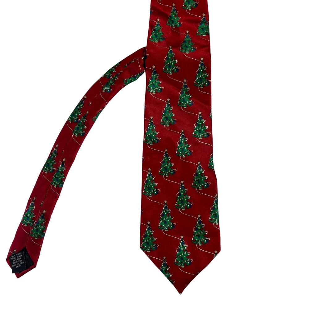 Holidays By MMG Men’s Christmas Tree Polyester Neck Tie